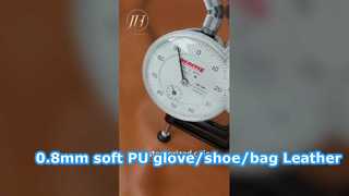 0.8 soft pu leather with fine lamb skin pattern and gf backing use for glove, bag, shoe and so on. 