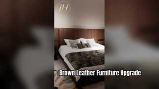 Cuir artificiel en PVC marron, 1.6MM, JH2608, pour canapé-lit, chaise, meubles